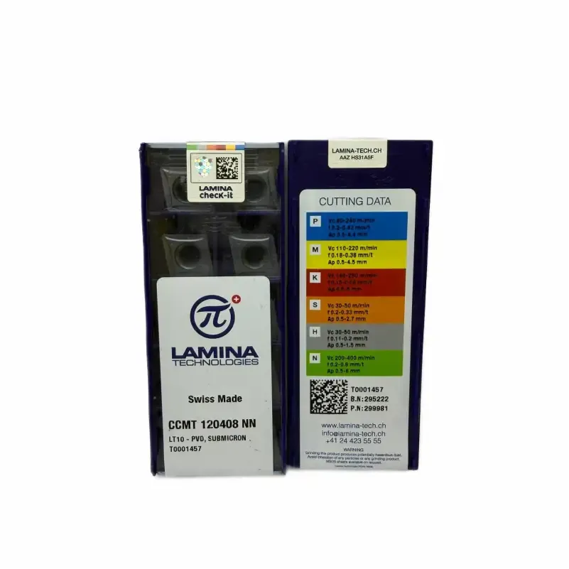 Lamina CCMT120408-NN LT10 Torna Ucu 1 Kutu — görsel 2