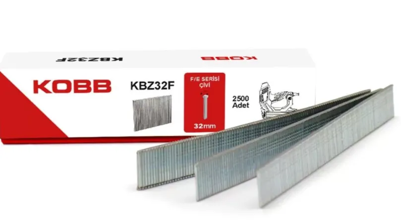 KOBB KBZ32F 32mm 2500 Adet F/E/J/8 Serisi Ağır Hizmet Tipi Kesik Başlı Çivi — görsel 2