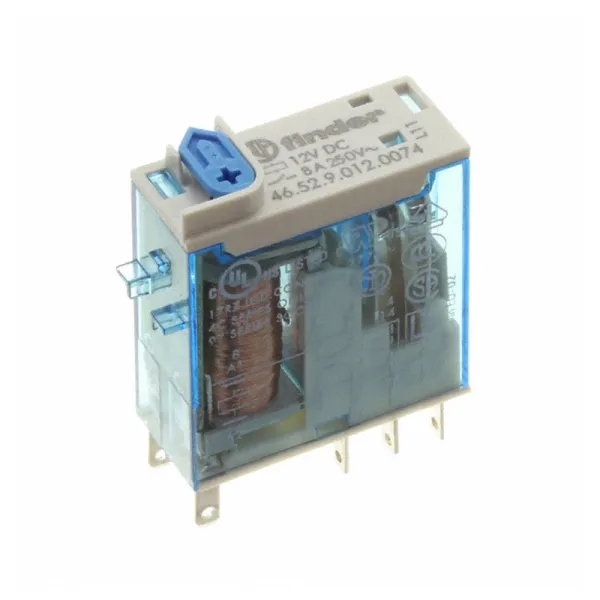 Finder F.46.52.9.012.0074 Çift Kontak 8A 12V DC Ledli Röle