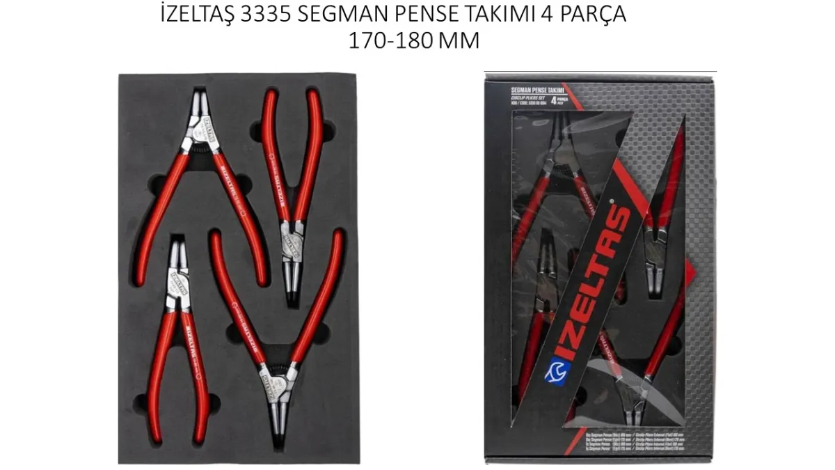 İzeltaş Segman Pensesi Seti 4 Parça 3335001004 — görsel 1