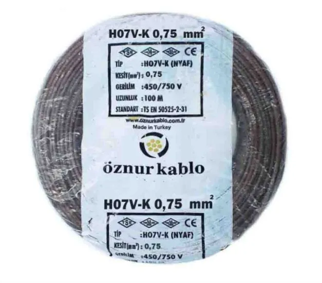 Öznur 1x0,75 NYAF Kablo  100mt. — Mavi — görsel 10