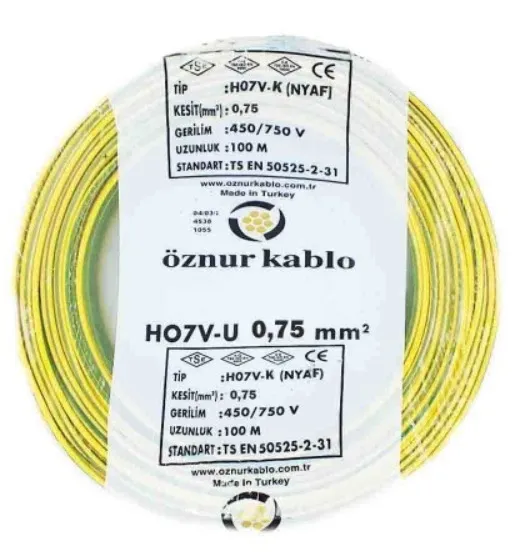 Öznur 1x0,75 NYAF Kablo  100mt. — Mavi — görsel 8