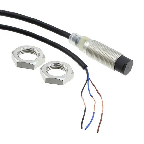 Omron E2B-M12KN08-WP-C2 2M Pirinç-Nikel Kısa Gövde M12 Çıkık Kafa Endüktif Sensör