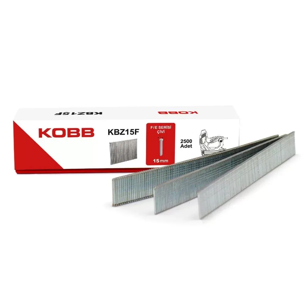 KOBB KBZ15F 15mm 2500 Adet F/E/J/8 Serisi Ağır Hizmet Tipi Kesik Başlı Çivi — görsel 1