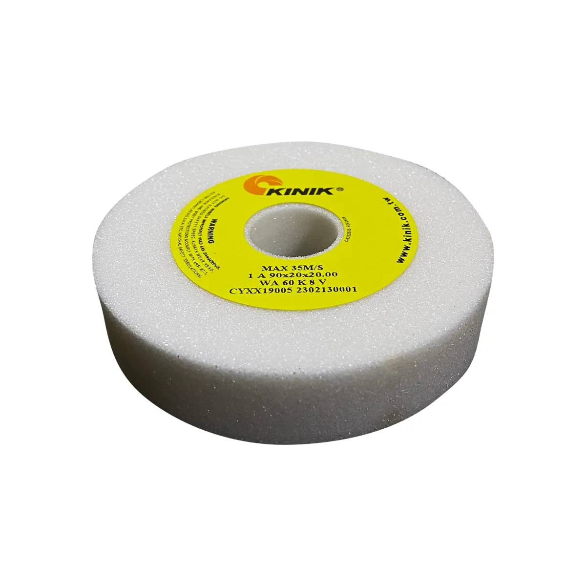 Kınık 1A 90x20x20 WA 60 K 8 V Delik Taşlama Taşı 5'li Set — görsel 1