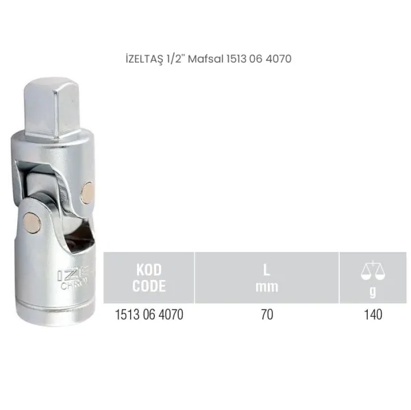 İzeltaş 1/2" Mafsal 70 mm 1513064070
