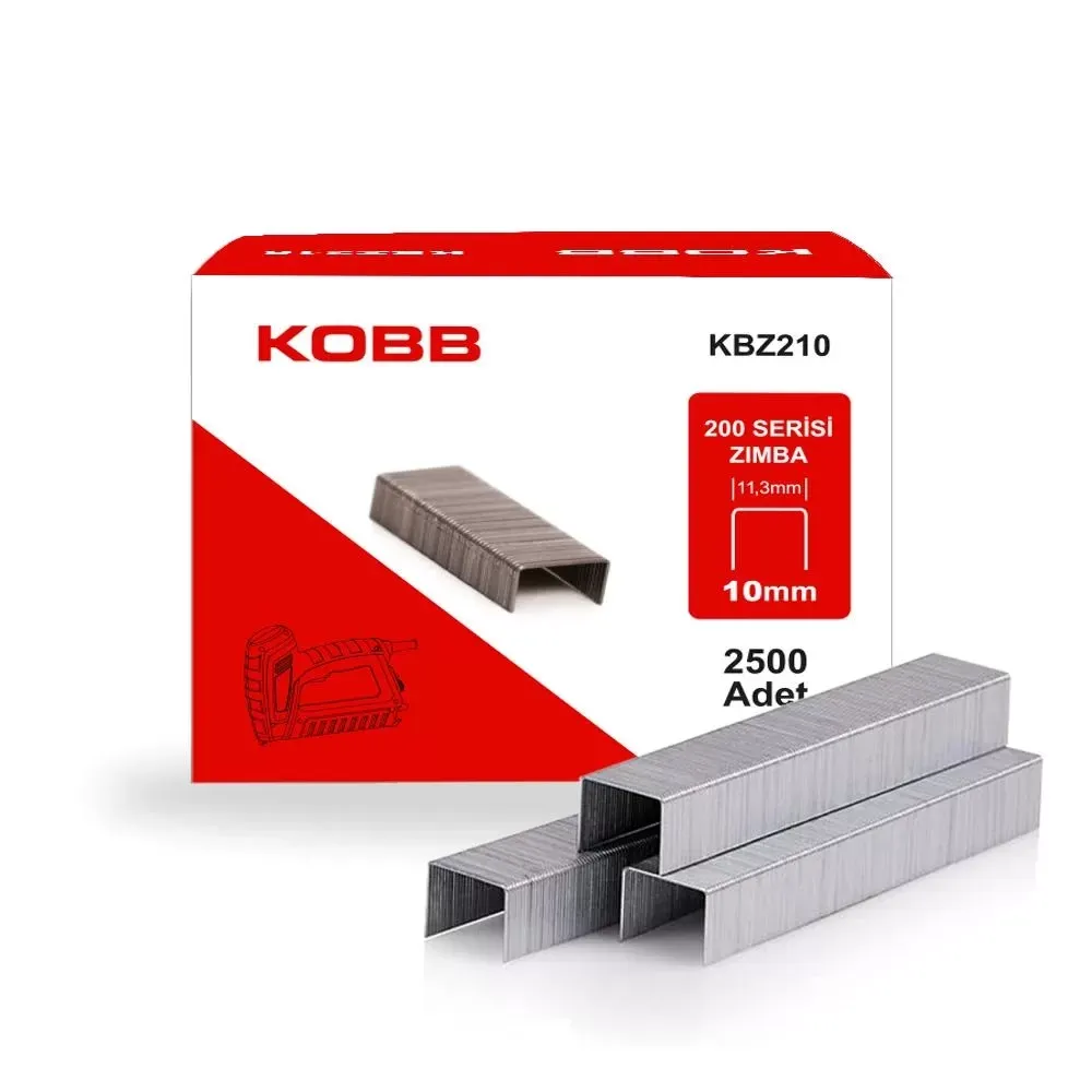 KOBB KBZ210 10mm 2500 Adet 200 Serisi Ağır Hizmet Tipi Zımba Teli — görsel 1