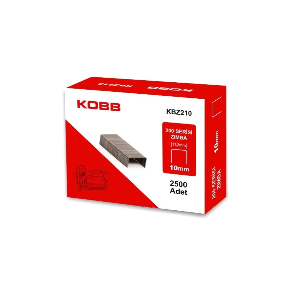 KOBB KBZ210 10mm 2500 Adet 200 Serisi Ağır Hizmet Tipi Zımba Teli — görsel 3
