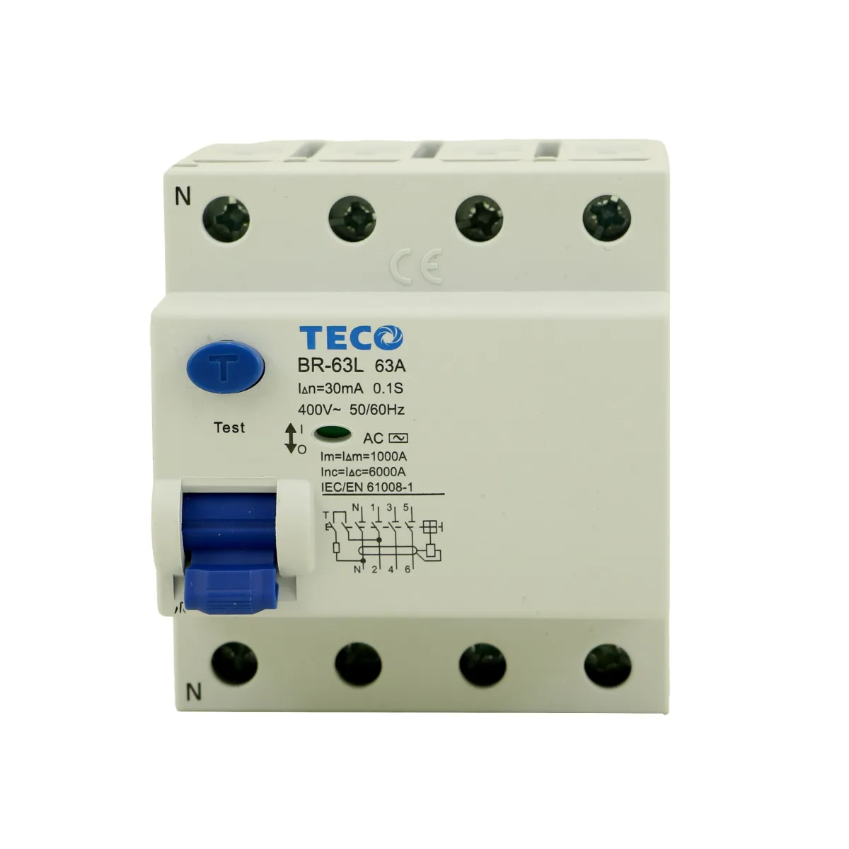 Teco BR-63L/3N/4030 Kaçak Akım Koruma Röle — 3 Adet — görsel 1