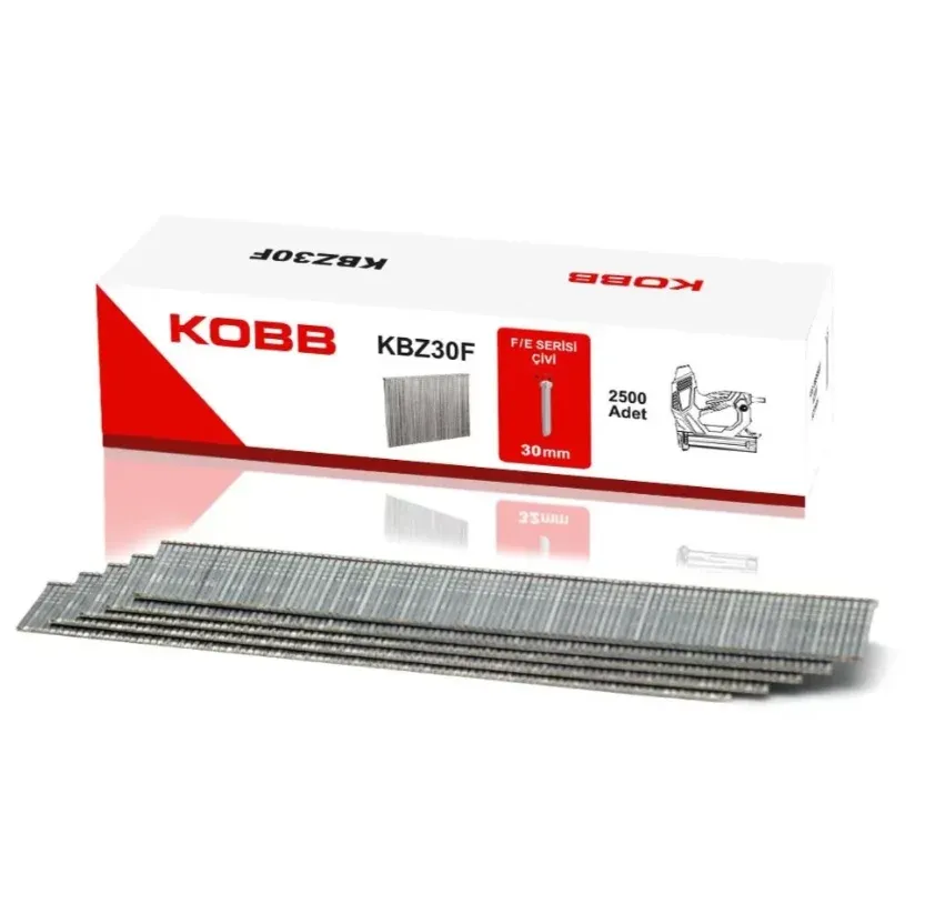 KOBB KBZ30F 30mm 2500 Adet F/E/J/8 Serisi Ağır Hizmet Tipi Kesik Başlı Çivi — görsel 1