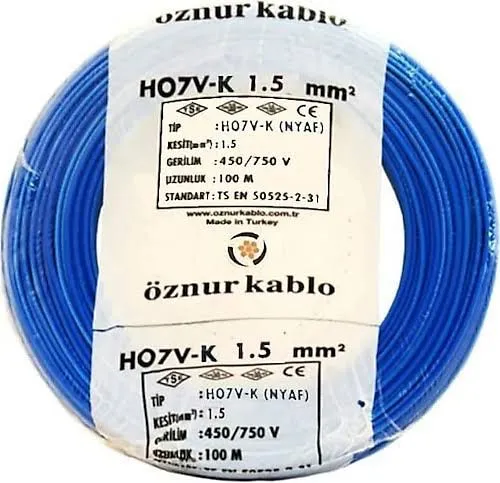 Öznur 1,5 Nyaf Kablo 100mt. — Siyah — görsel 6