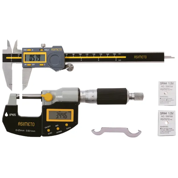 ASIMETO AS-960050 Dijital Kumpas ve Dijital Mikrometre Seti