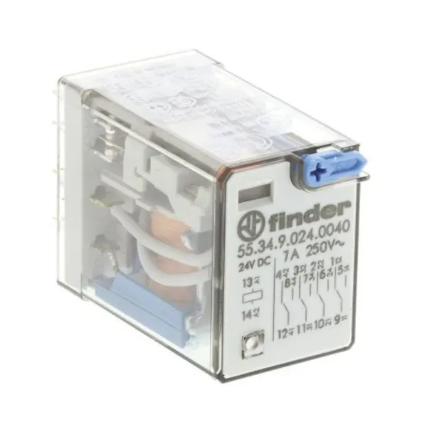 Finder F.55.34.9.024.0040 4 Kontak 7A 24Vdc Ledli Röle