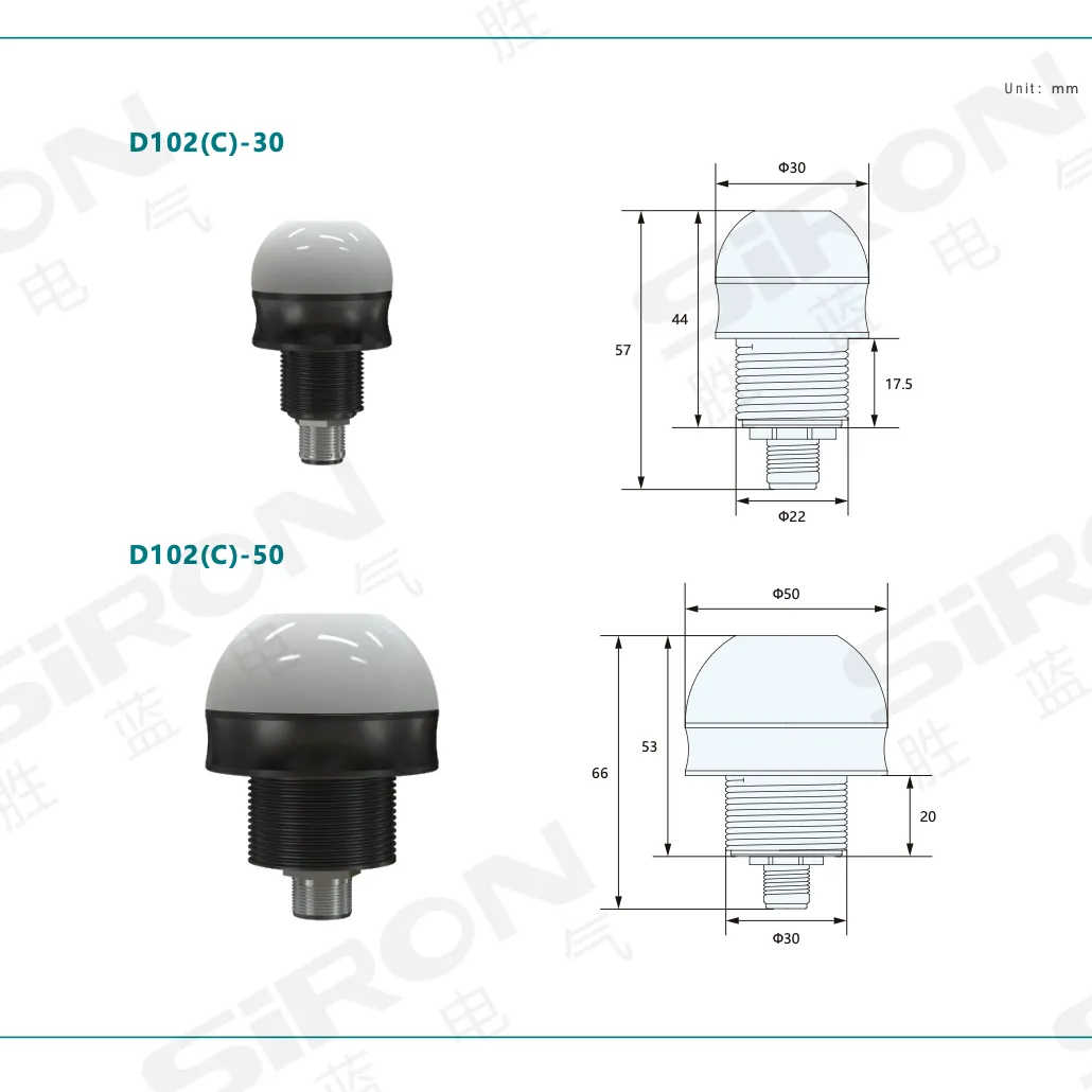 Siron D102C-503RYG-B-P 24V DC Buzzer İkaz Lambası — görsel 2