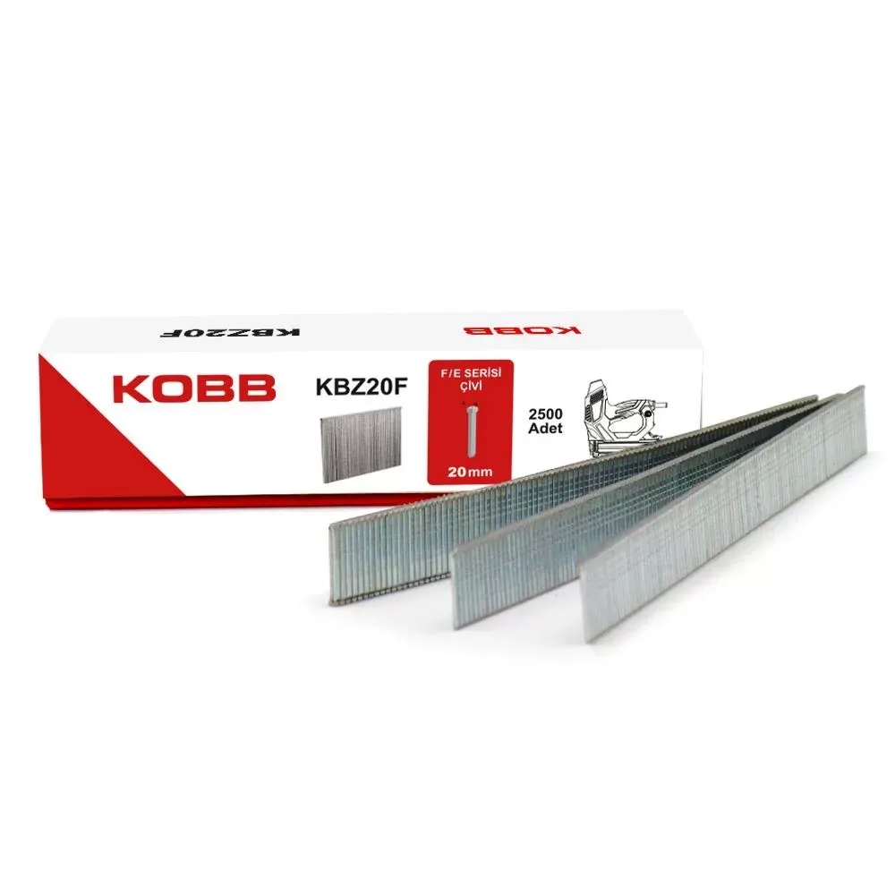 KOBB KBZ20F 20mm 2500 Adet F/E/J/8 Serisi Ağır Hizmet Tipi Kesik Başlı Çivi — görsel 1