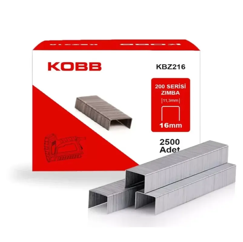 KOBB KBZ216 16mm 2500 Adet 200 Serisi Ağır Hizmet Tipi Zımba Teli — görsel 1