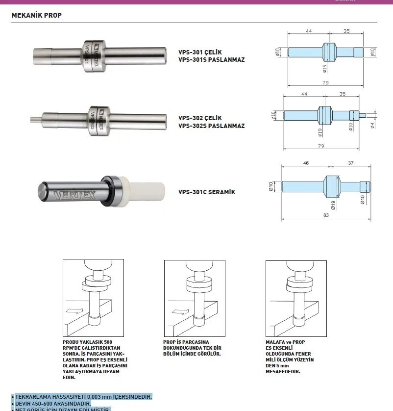 Vertex V-VPS-302 Mekanik Prop Dilli Tip — görsel 2