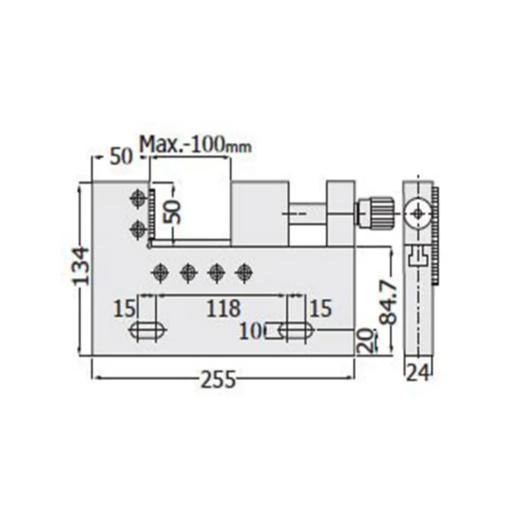 Vertex VSTV100W Tel Erezyon İş Bağlama Mengenesi — görsel 2