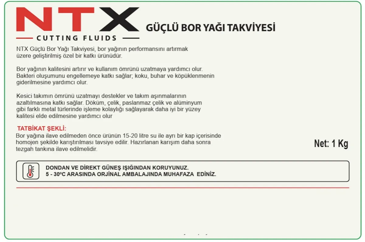 NTX Güçlü Bor Yağı Takviyesi – Bor Yağı Performans Artırıcı Katkı — görsel 2