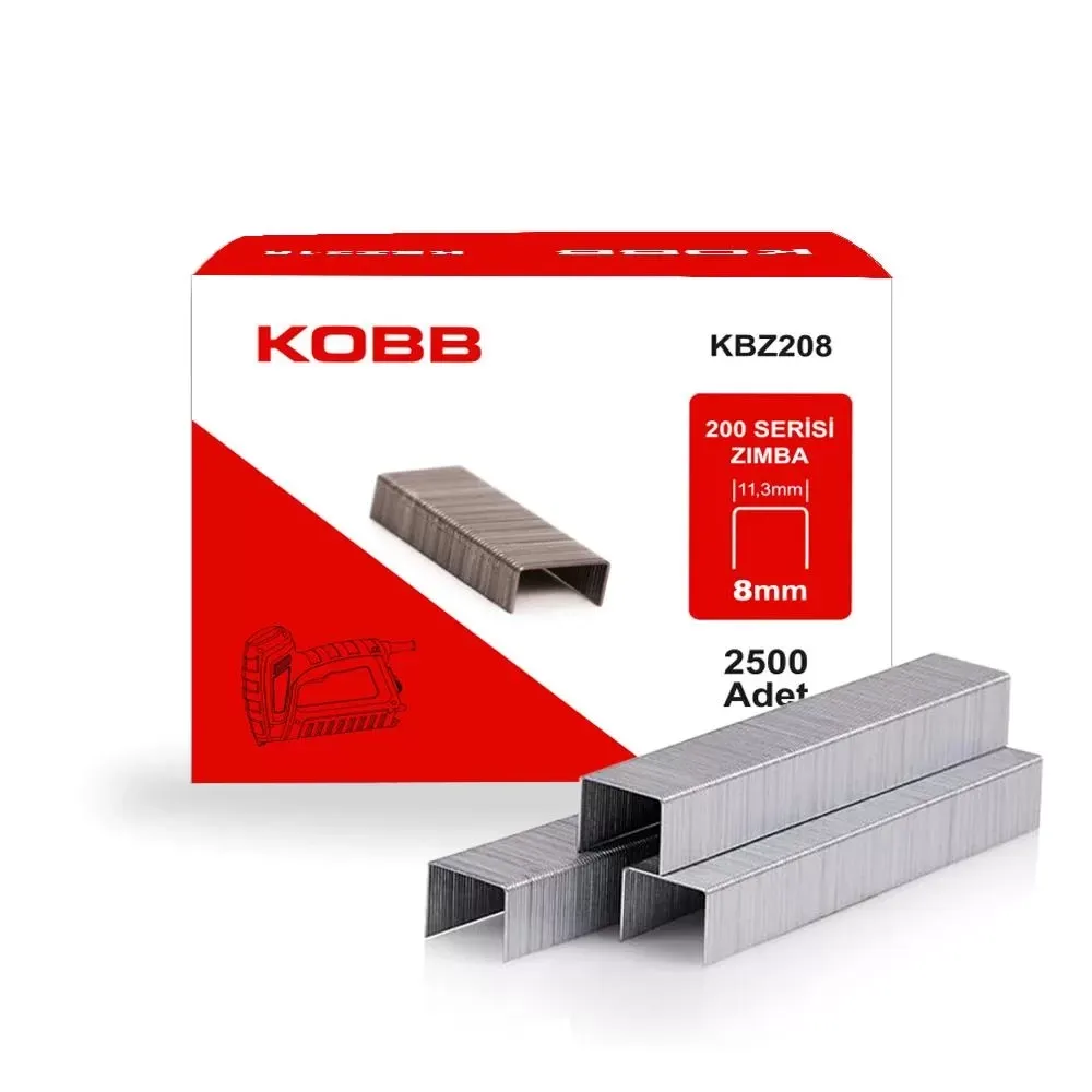 KOBB KBZ208 8mm 2500 Adet 200 Serisi Ağır Hizmet Tipi Zımba Teli — görsel 1