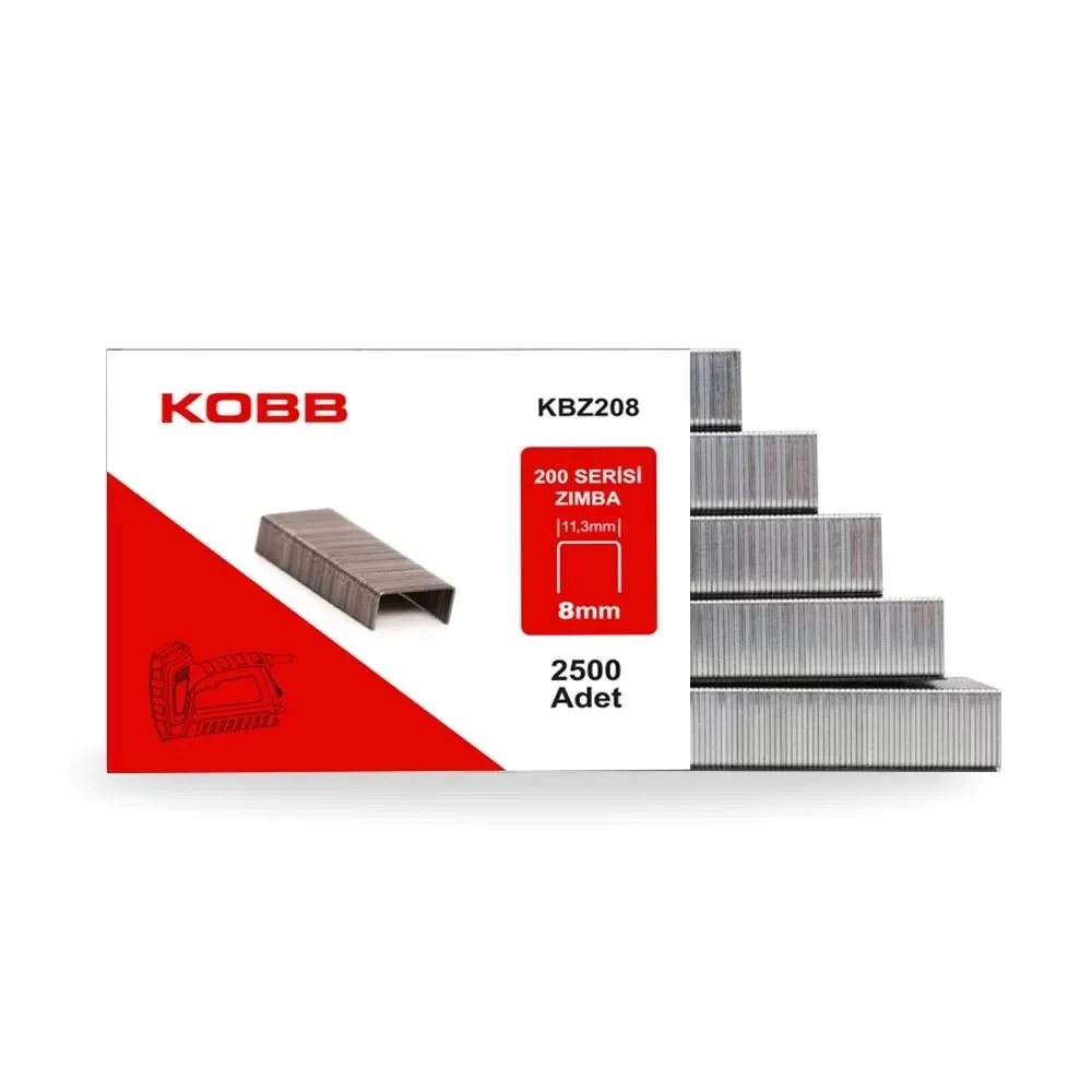 KOBB KBZ208 8mm 2500 Adet 200 Serisi Ağır Hizmet Tipi Zımba Teli — görsel 2