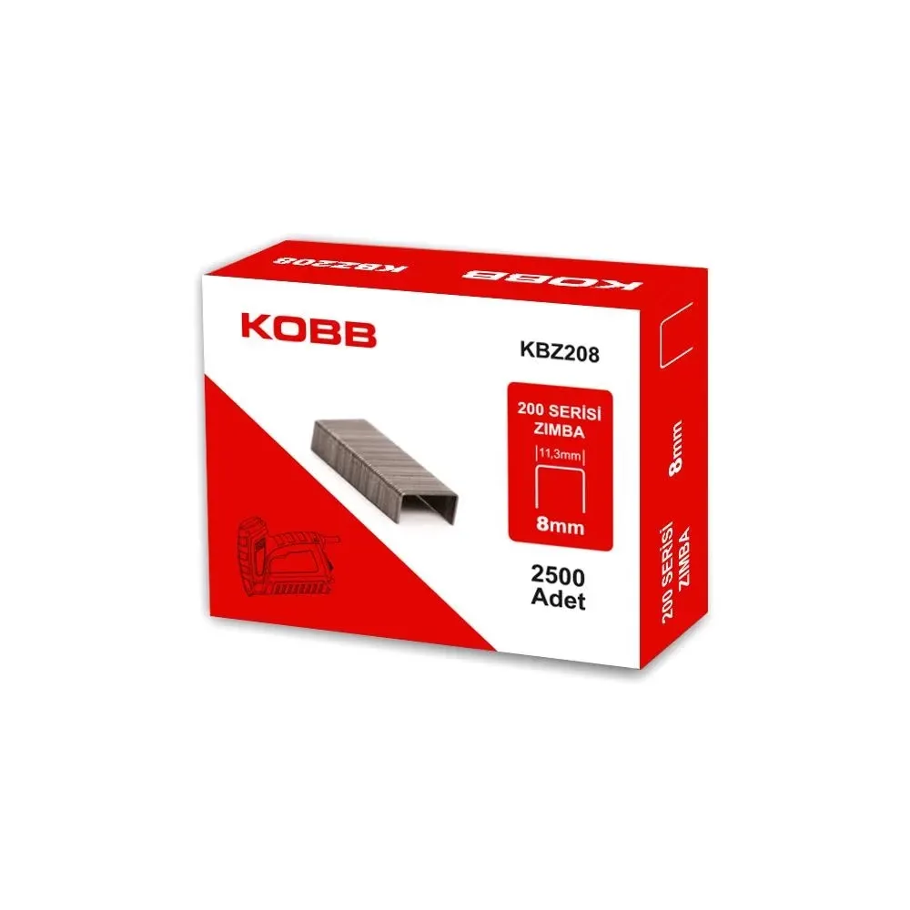 KOBB KBZ208 8mm 2500 Adet 200 Serisi Ağır Hizmet Tipi Zımba Teli — görsel 3