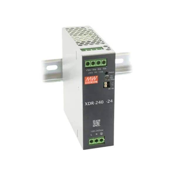 Meanwell XDR-240-24 24Vdc 10A Ray Montaj Tip Regüle