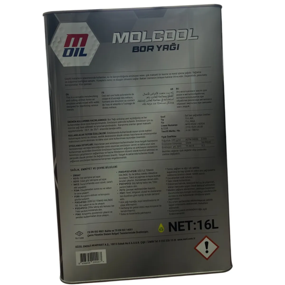 M oil Molcool Bor Yağı 16Lt — görsel 2