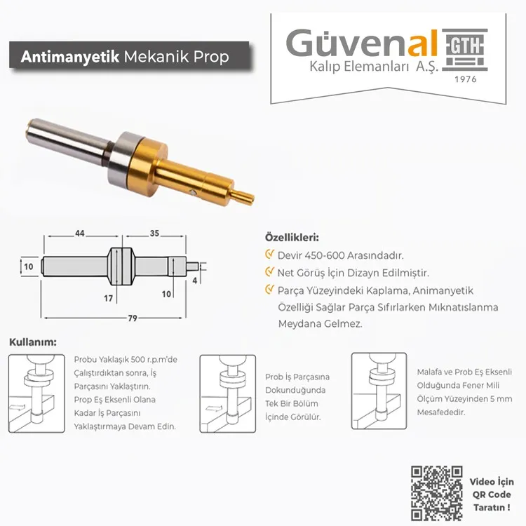 Güvenal Antimanyetik Mekanik Prob — görsel 2