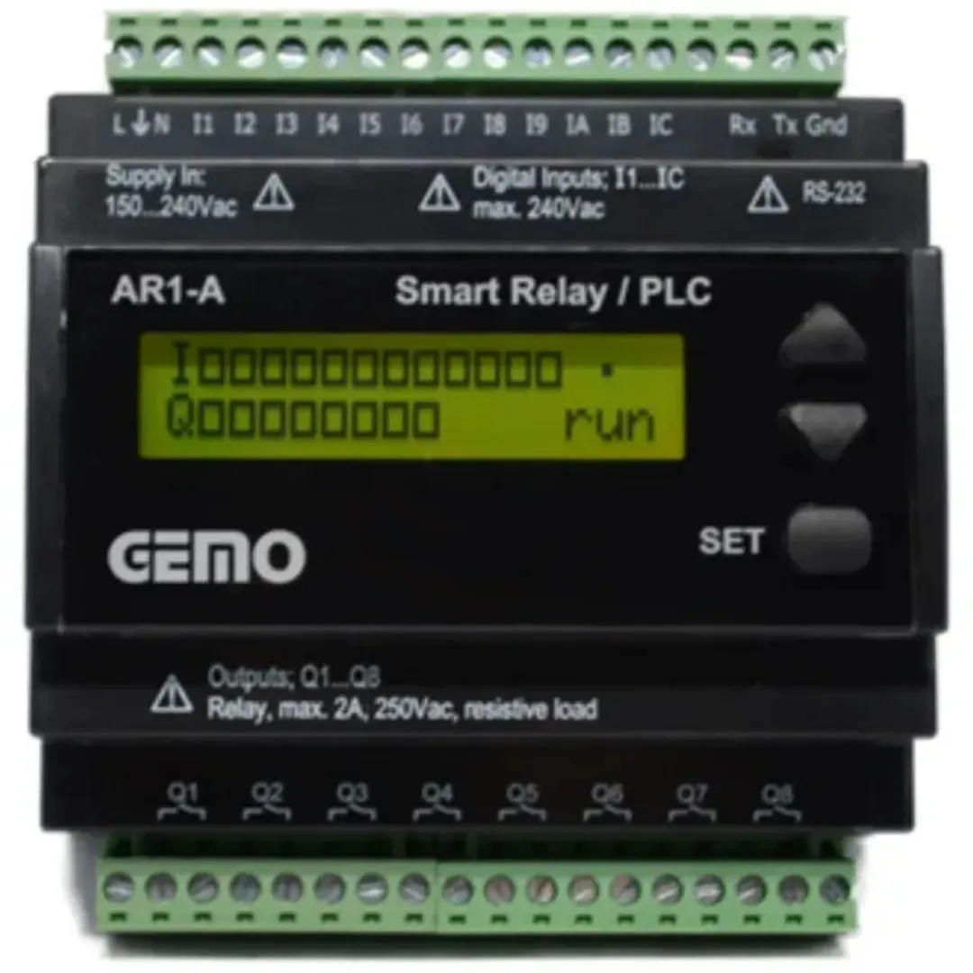 Gemo AR1-A-230VAC 230VAC 12DI/8DO Akıllı Röle Plc — görsel 1