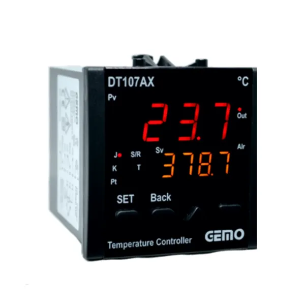 Gemo DT107AX-230VAC-R Çift Display 2 Röle Çıkışlı 220Vac Sıcaklık Kontrol Cihazı