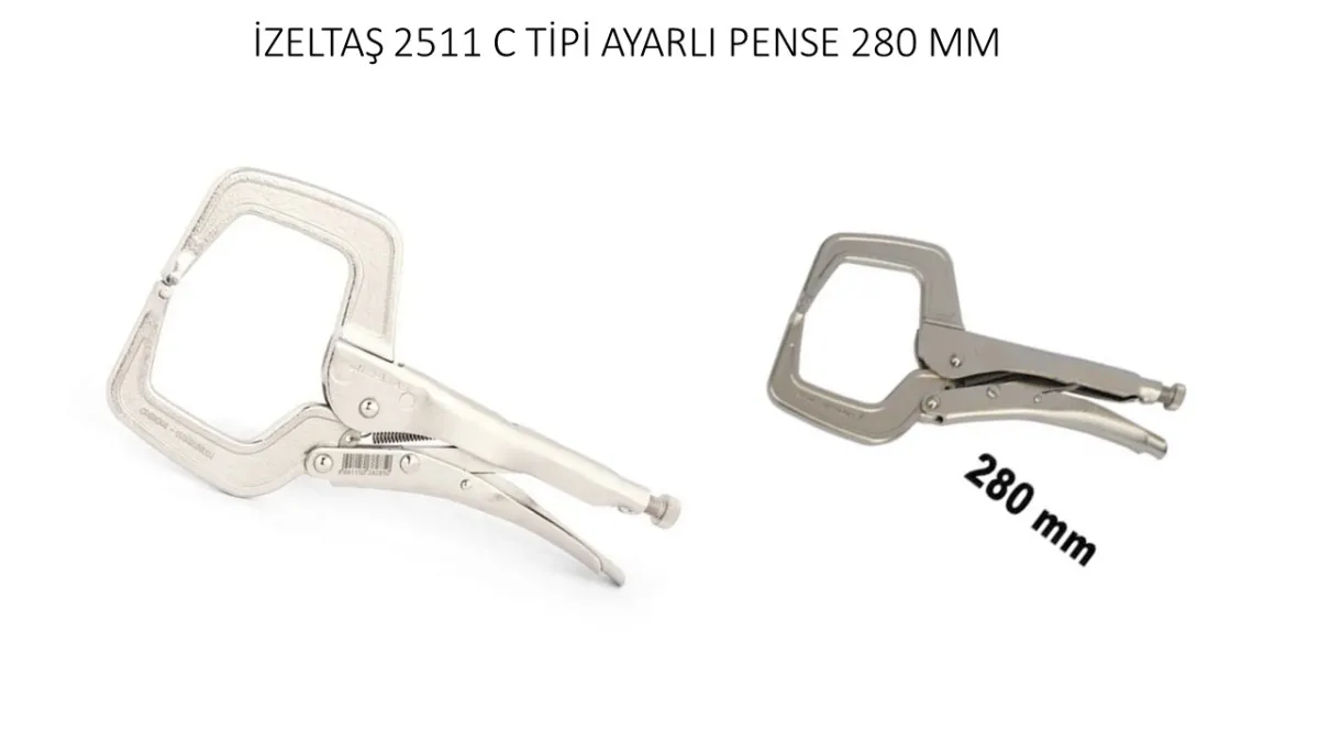 İzeltaş C Tipi Ayarlı Pense 280 mm 2511110280 — görsel 1