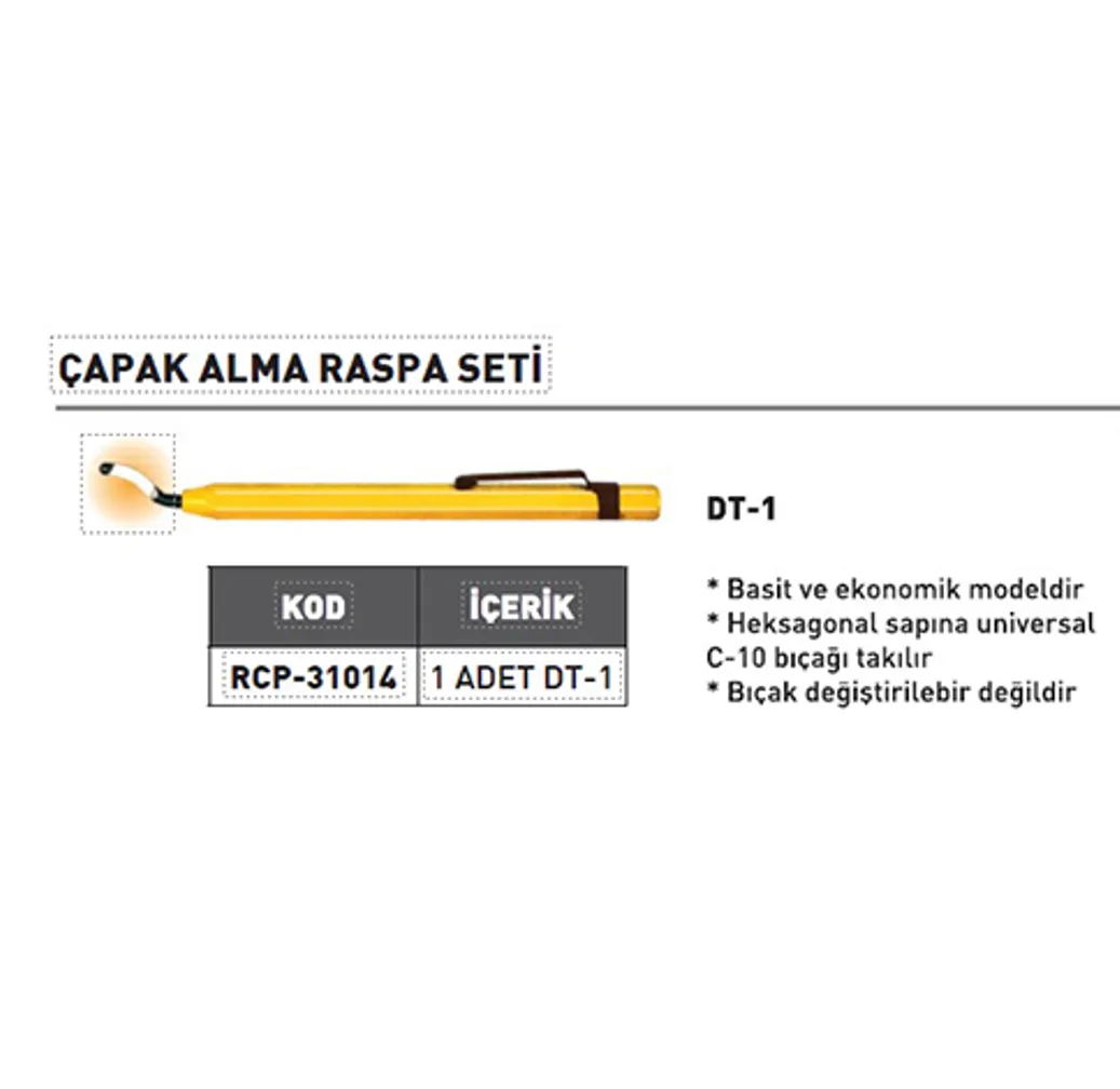 CP GRAT-EX RCP-31014 DT-1 Metal Gövde Raspa Seti — görsel 3