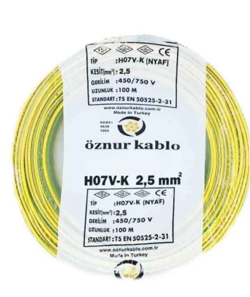 Öznur 2,5 Nyaf Kablo 100mt. — SarıYeşil — görsel 10