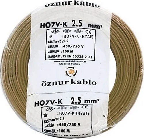 Öznur 2,5 Nyaf Kablo 100mt. — SarıYeşil — görsel 8
