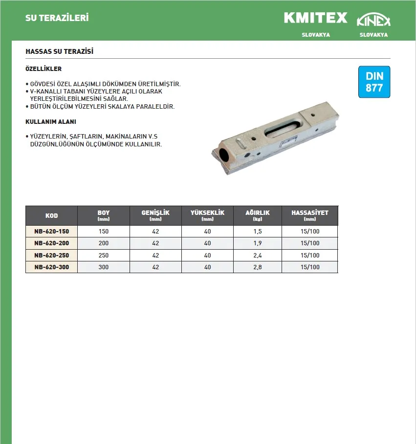 Kinex NB-620-200 Hassas Su Terazisi 200x0.15mm — görsel 2