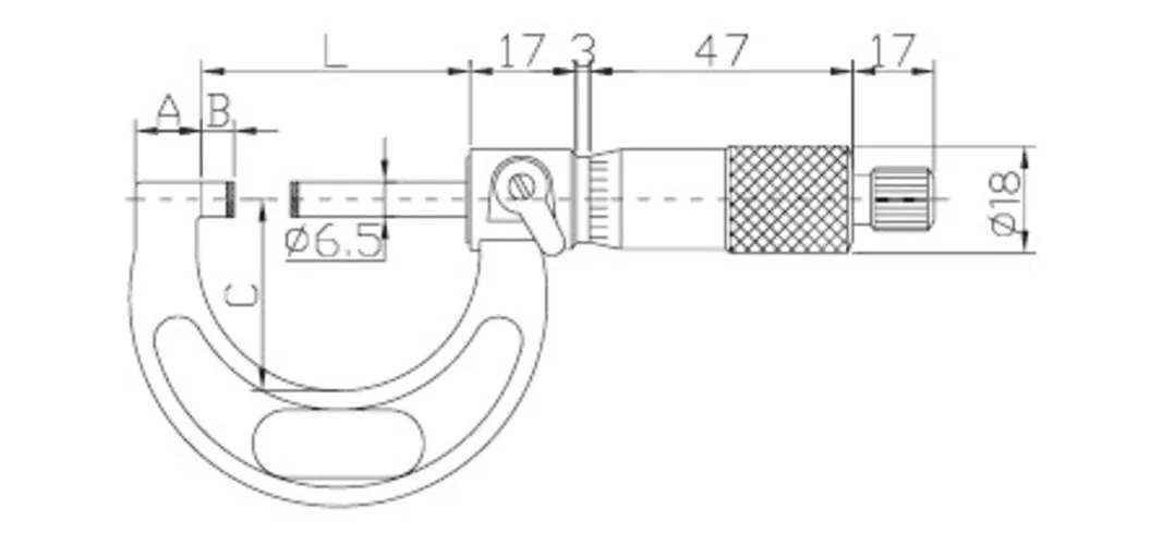Asimeto AS-101100 Mekanik Dış Çap Mikrometre 225-250mmx0.01 — görsel 2