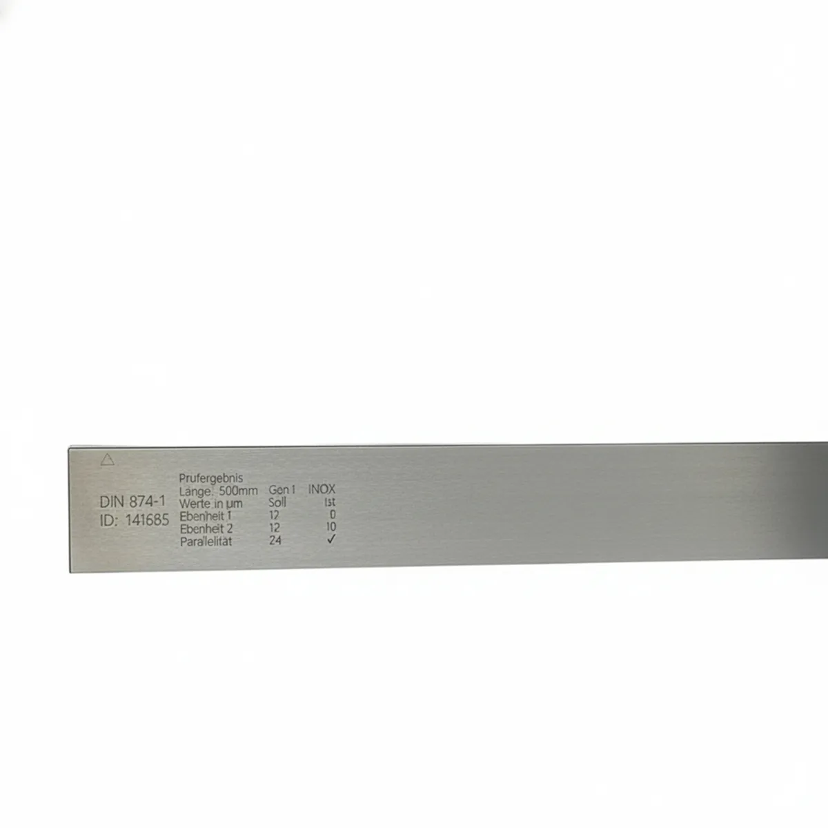 Ematek 94010750 DIN 874/1 750x50x10mm Inox Çelik Düz Mastar — görsel 1