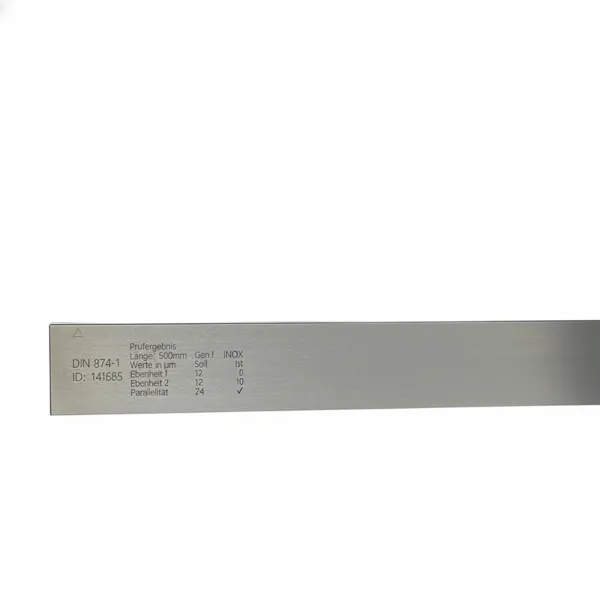 Ematek 94010750 DIN 874/1 750x50x10mm Inox Çelik Düz Mastar