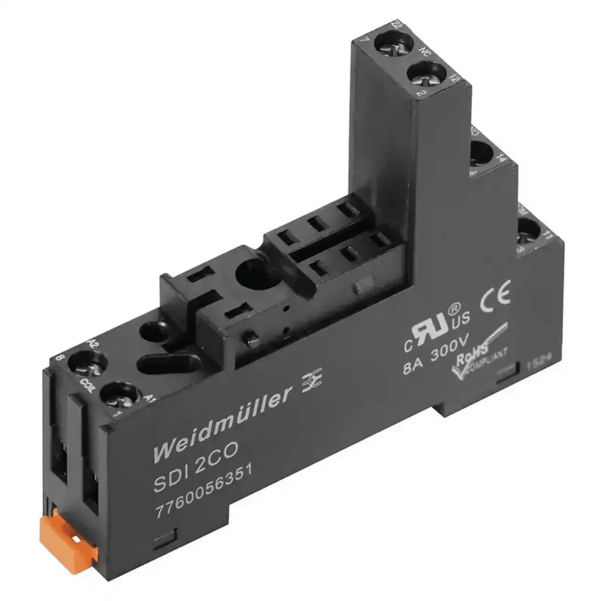 Weidmüller 7760056351 SDI 2CO / Çift Kontak Röle Soketi — görsel 1