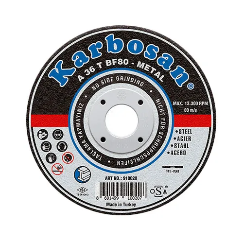 Karbosan A36 T BF80 180x3.0x22mm Metal Kesme Diski 25'li Paket
