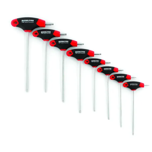 İzeltaş T Tipi Torx Allen Anahtar Takımı 8 Parça T-9 / T-40 4909008108