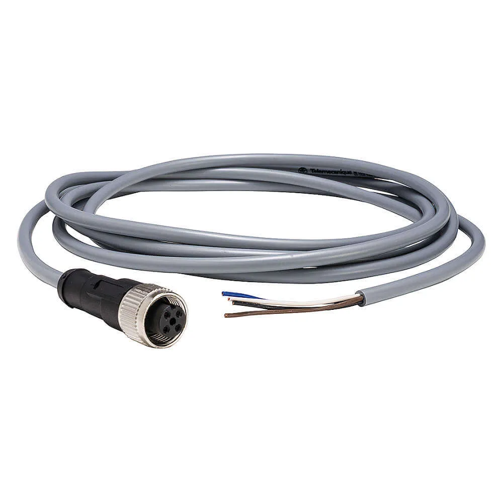 Telemecanique  XZCPV1141L5 M12 4 Pin 180° 5 mt. Sensör Kablosu — görsel 1