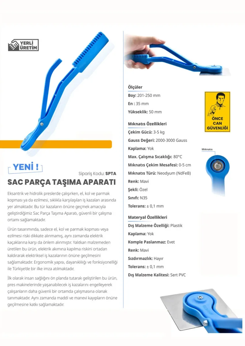 Güvenal Sac Parça Taşıma Aparatı — görsel 2