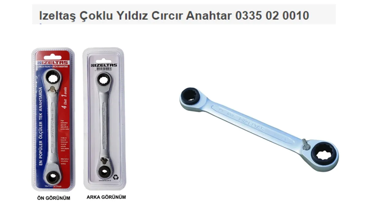İzeltaş Çoklu Cırcır Anahtar 10*13*17*19 0335020010 — görsel 2