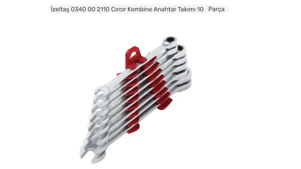 İzeltaş Cırcırlı Kombine Anahtar Takımı 8-19 mm 0340002110