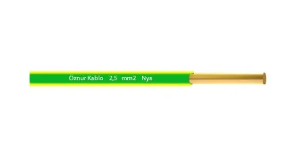 Öznur 2,5 NYA Kablo 100mt. — SarıYeşil — görsel 3
