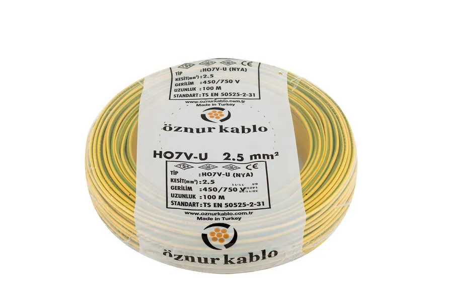 Öznur 2,5 NYA Kablo 100mt. — SarıYeşil — görsel 9