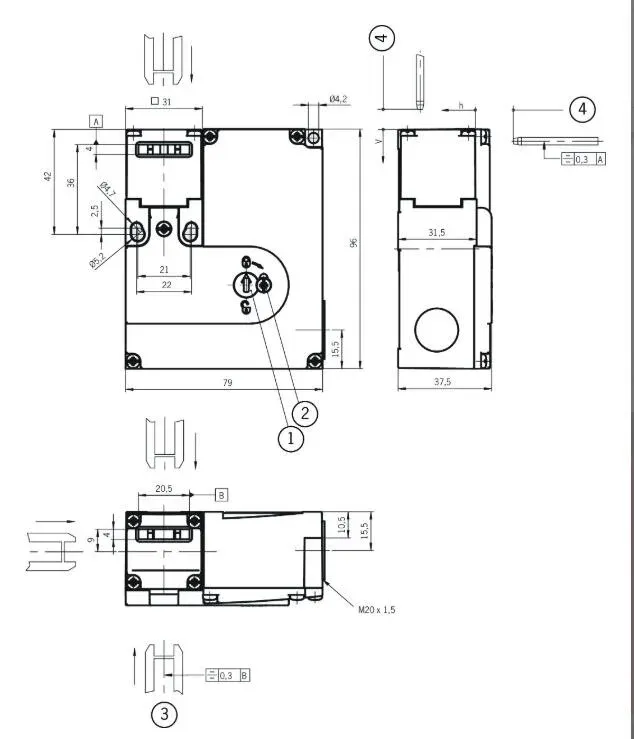 Euchner STM2N-242B024-M Kapı Switch — görsel 4
