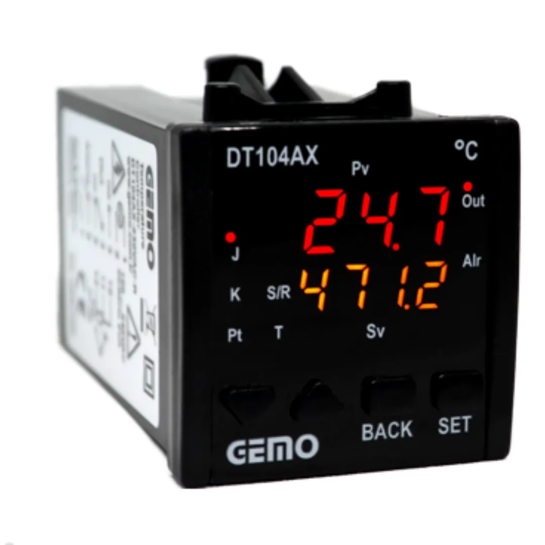 Gemo DT104AX-230VAC-R Çift Display 2 Röle Çıkışlı Sıcaklık Kontrol Cihazı — görsel 1